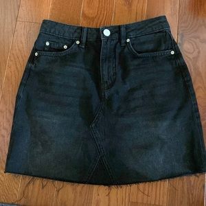 Black jean skirt